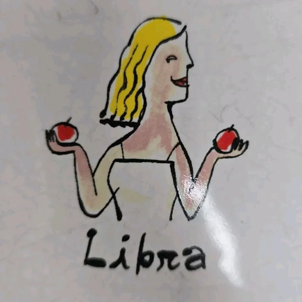 POTTERY BARN Ceramic Libra Zodiac What's Your Sign 8
